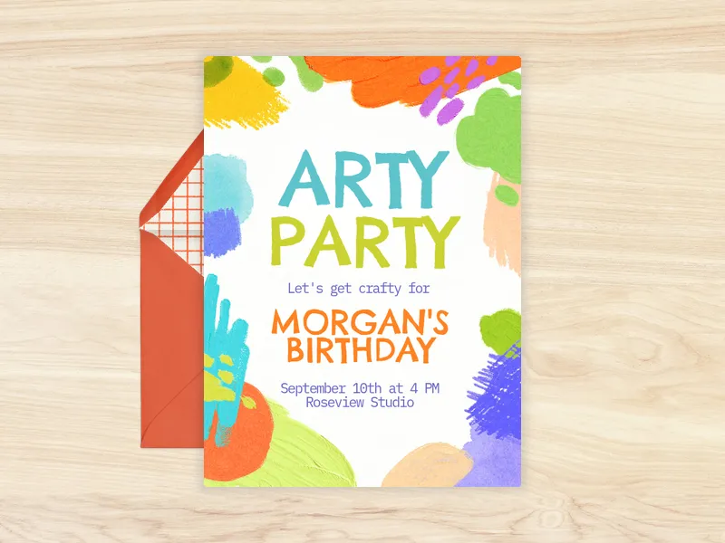 A Work of Art Invitation premium template design