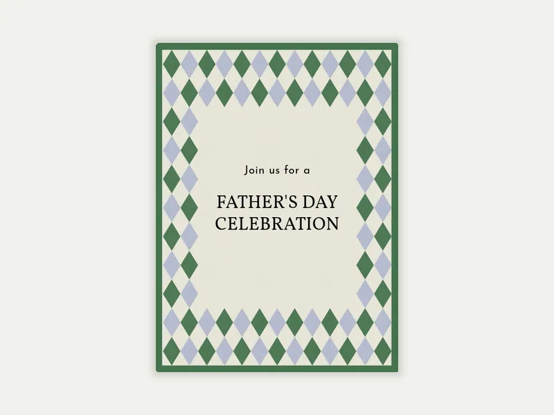 Argyle Style Invitation free template design