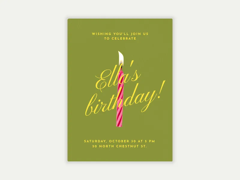 Magic Wish Invitation free template design