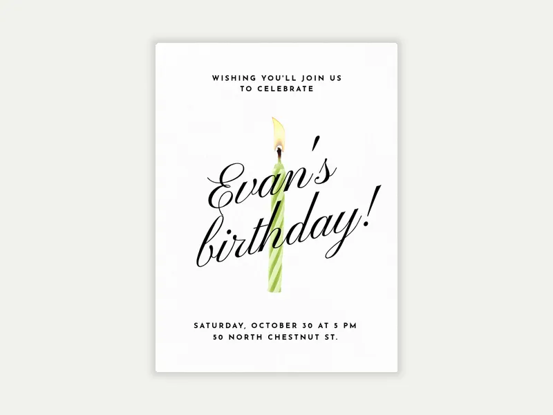 Magic Wish Invitation free template design