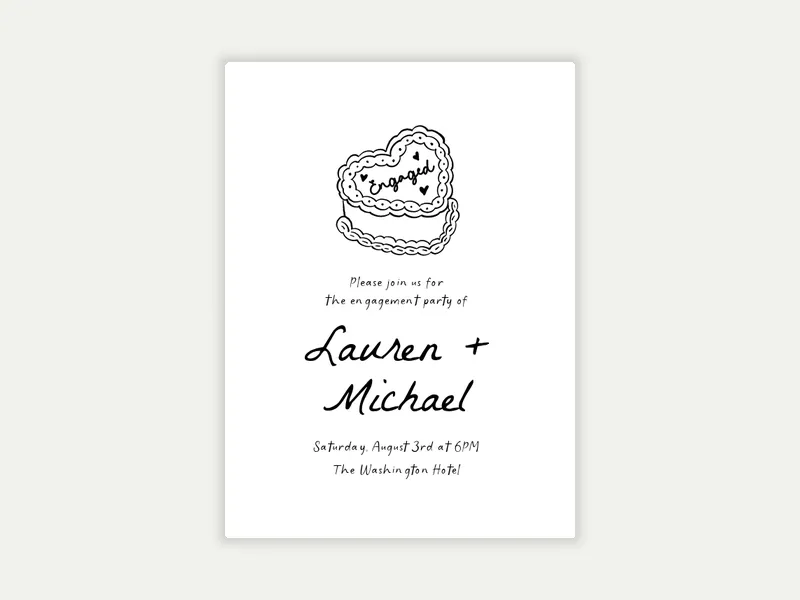 Sugar Sweet - engagement - Invitation