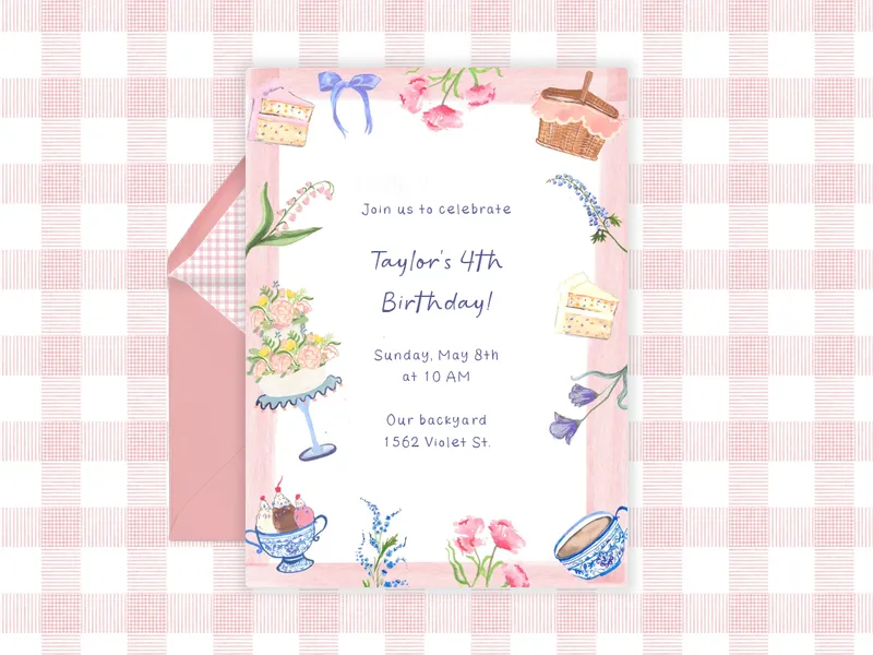 Bloom & Brunch Invitation premium template design