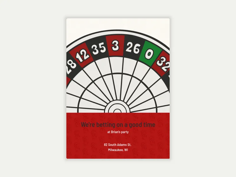 Casino Night Invitation free template design