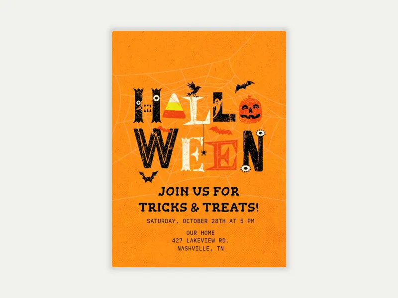 Halloween Scare Invitation free template design