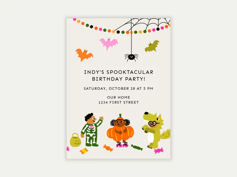 Costumes and Candy - birthday_forkids - Invitation