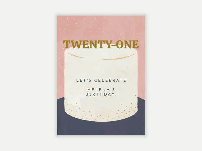 Milestone Candle Cake Invitation free template design