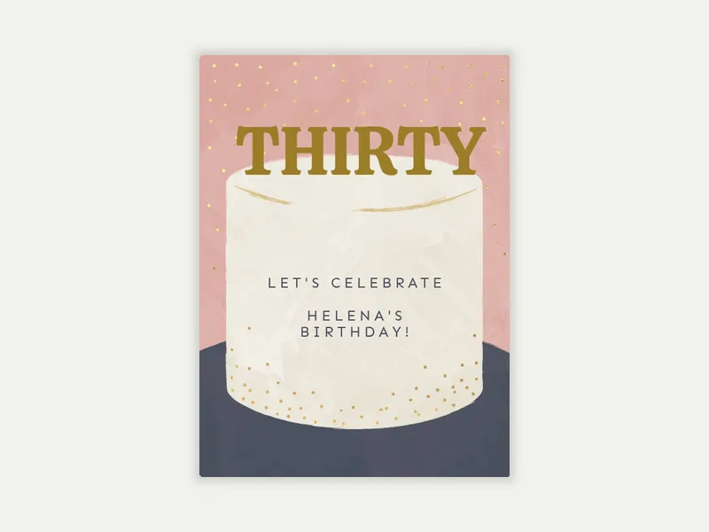 Milestone Candle Cake Invitation free template design