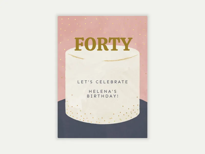 Milestone Candle Cake Invitation free template design