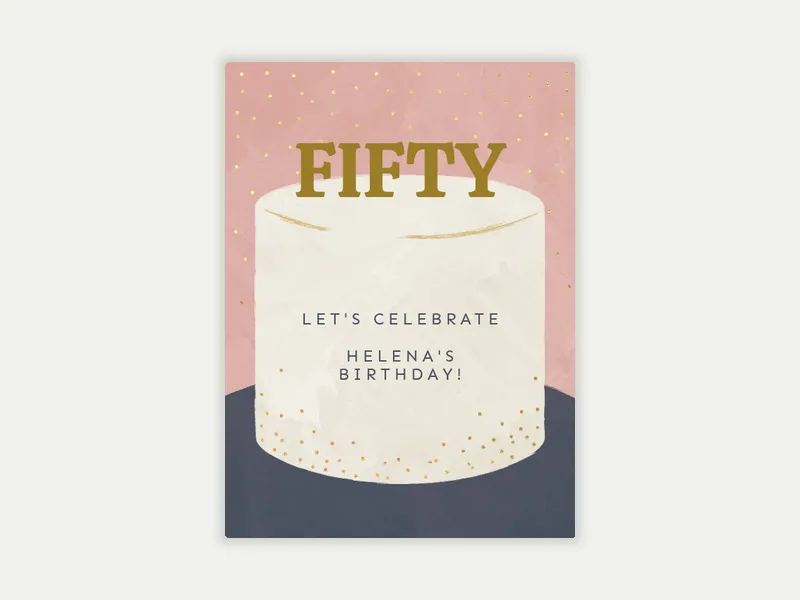 Milestone Candle Cake Invitation free template design