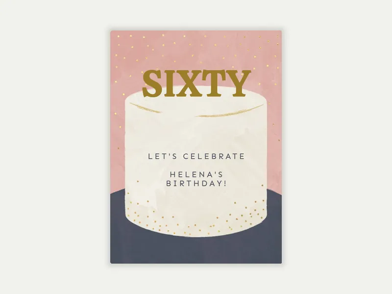 Milestone Candle Cake Invitation free template design