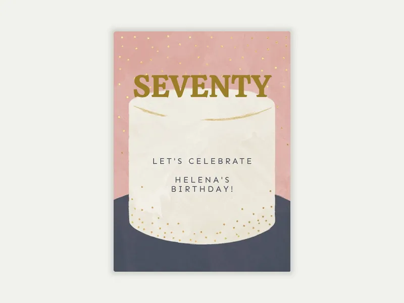 Milestone Candle Cake Invitation free template design