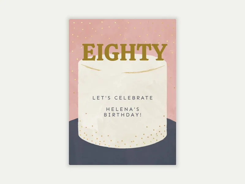 Milestone Candle Cake Invitation free template design