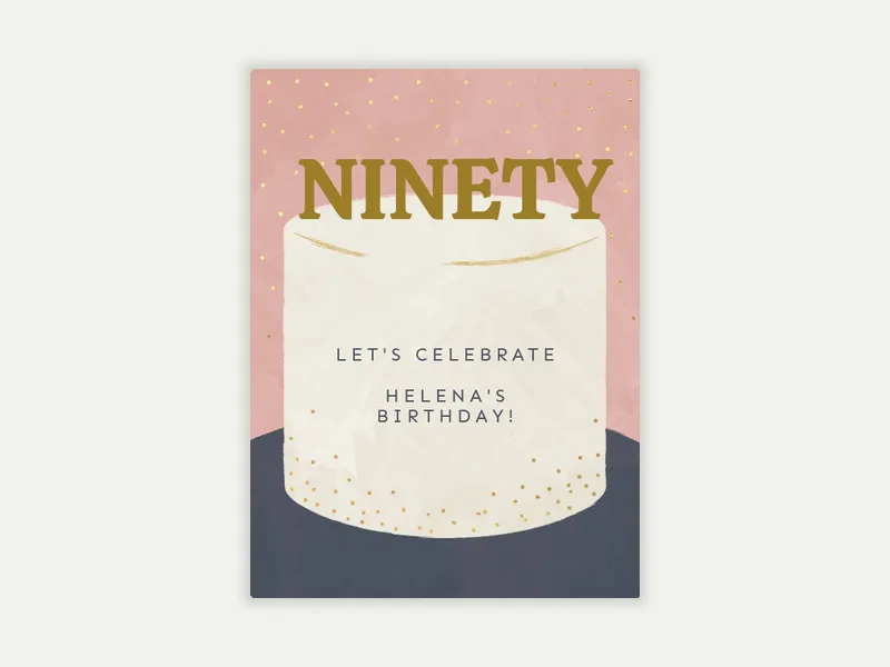 Milestone Candle Cake Invitation free template design