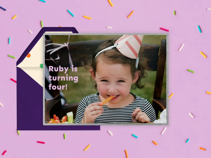 Full Page Photo & Text (Sprinkles) - all_design_your_own - Invitation