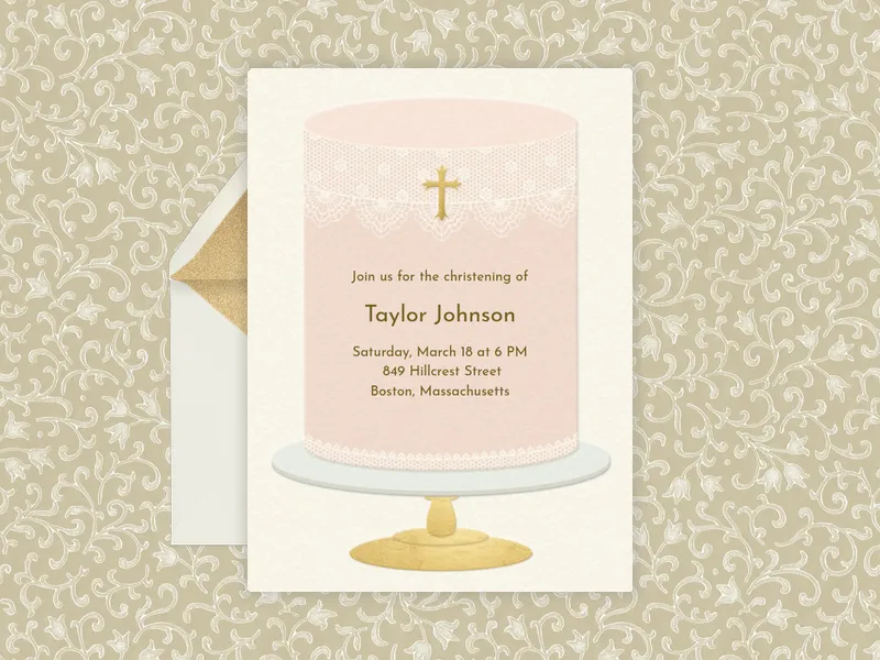 Baptism Cake - christening - Invitation