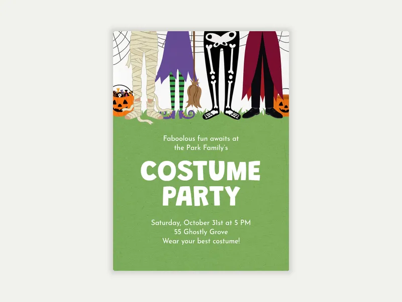 Costume Party - halloween - Invitation