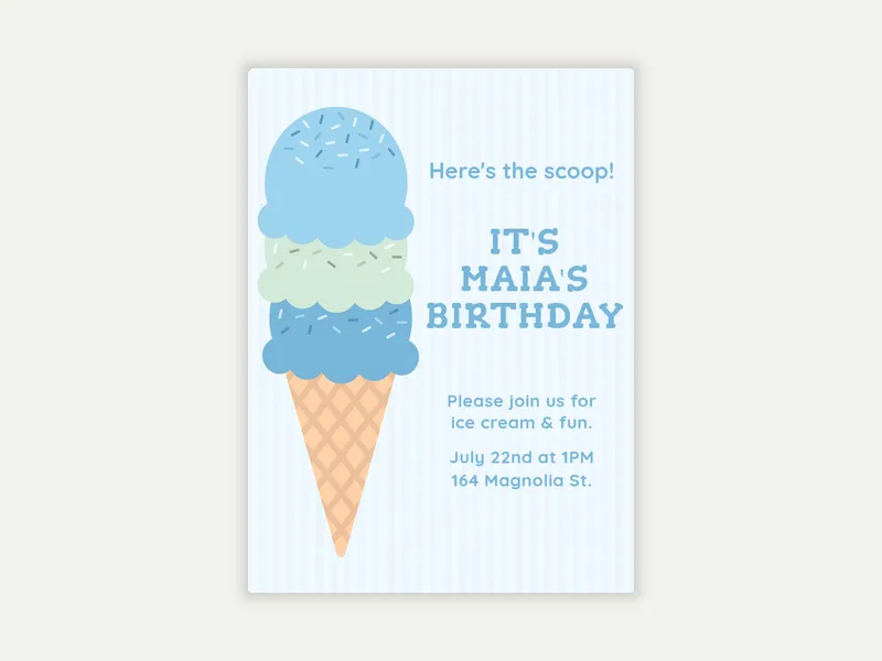 Sweet Scoops - 4th_birthday - Invitation