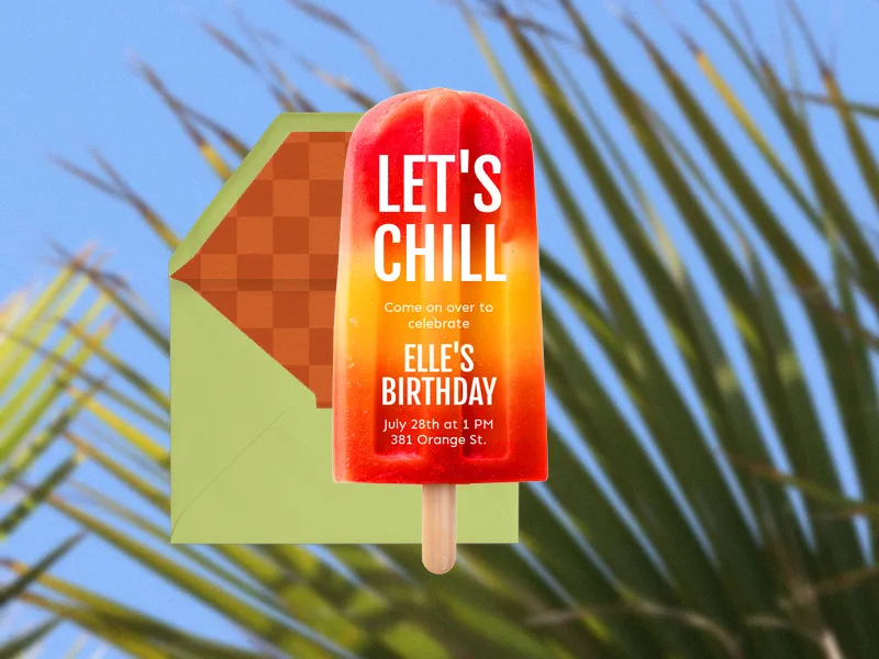 Totally Poppin’ Invitation premium template design