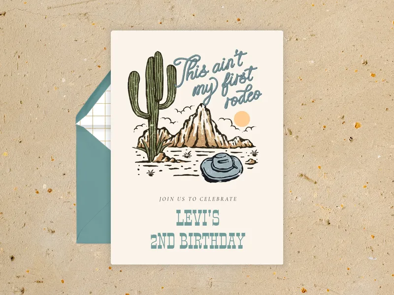 This Ain’t My First Rodeo Invitation premium template design