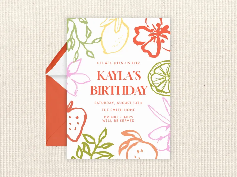 Fresh Florals & Fruit - featured - Invitation