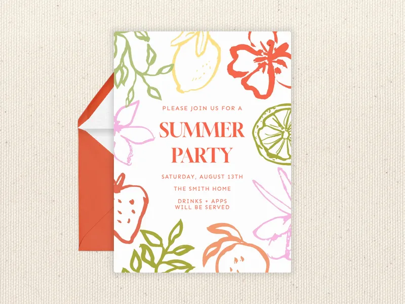 Fresh Florals & Fruit - featured - Invitation