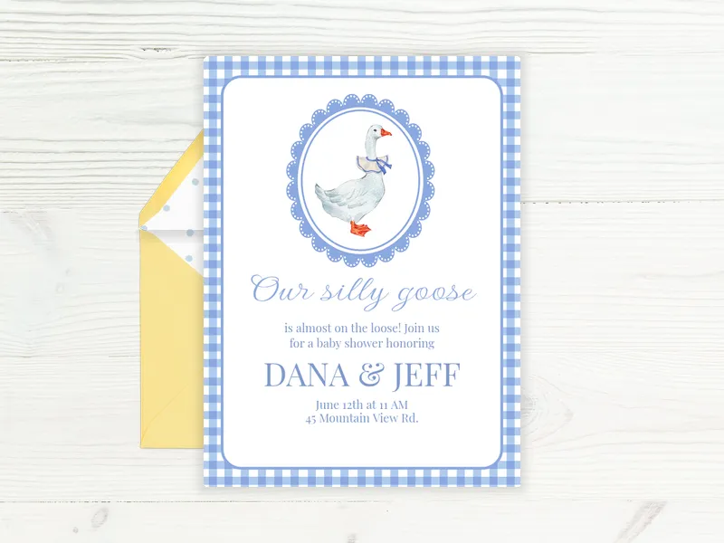 Goose on the Loose - baby_shower - Invitation