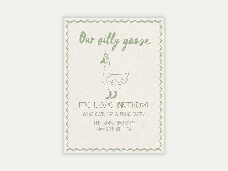 Doodle Goose Invitation free template design