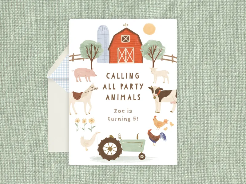Barn to Party Invitation premium template design