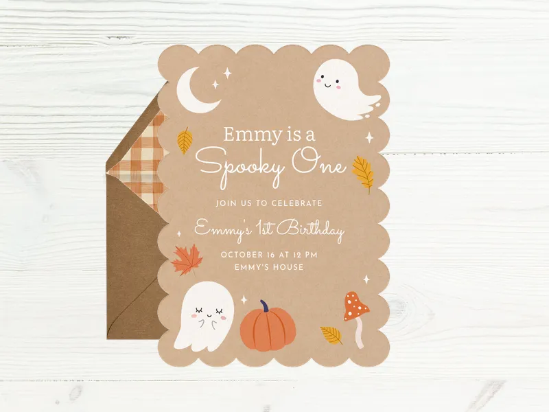 Ghost Sweeties Invitation premium template design