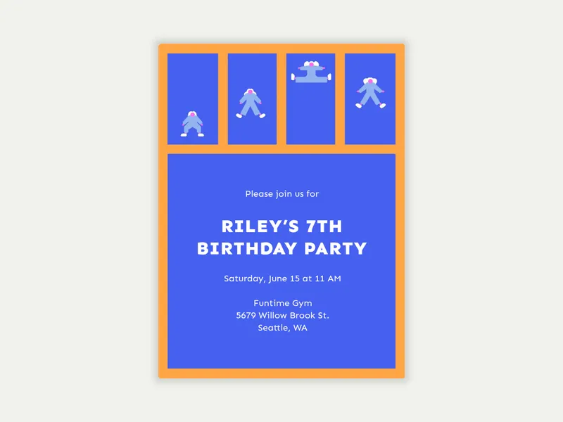 Jump Sequence Invitation free template design