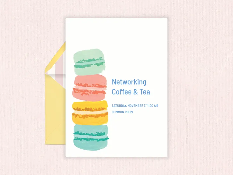 French Macarons Invitation premium template design