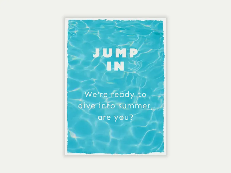 Jump In Invitation free template design