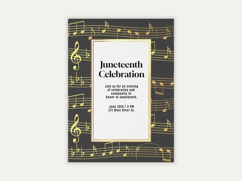Sheet Notes - juneteenth - Invitation