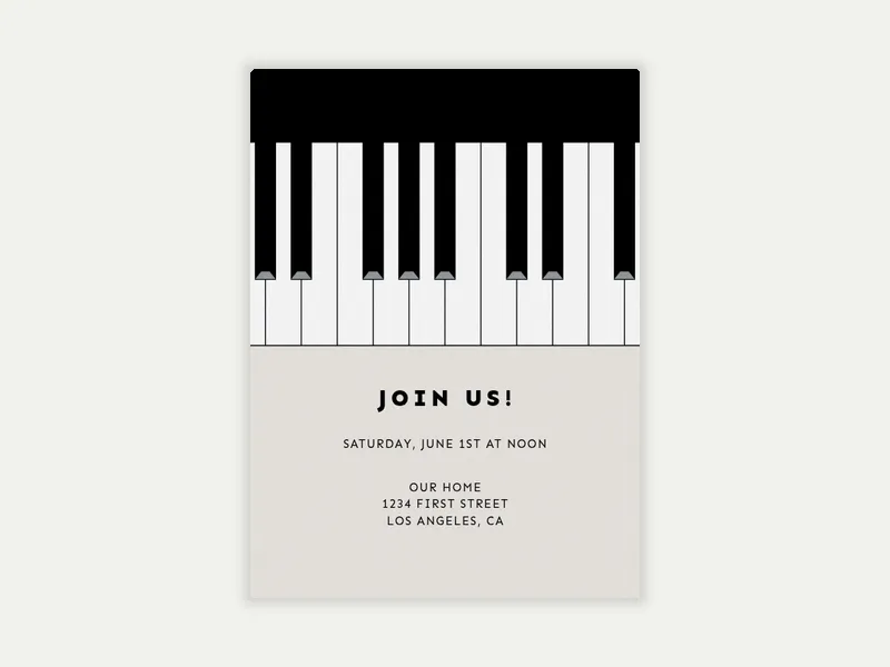 Piano Keys - kids_activities - Invitation