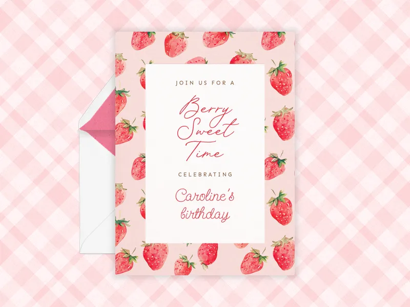 Berry Bash Invitation premium template design