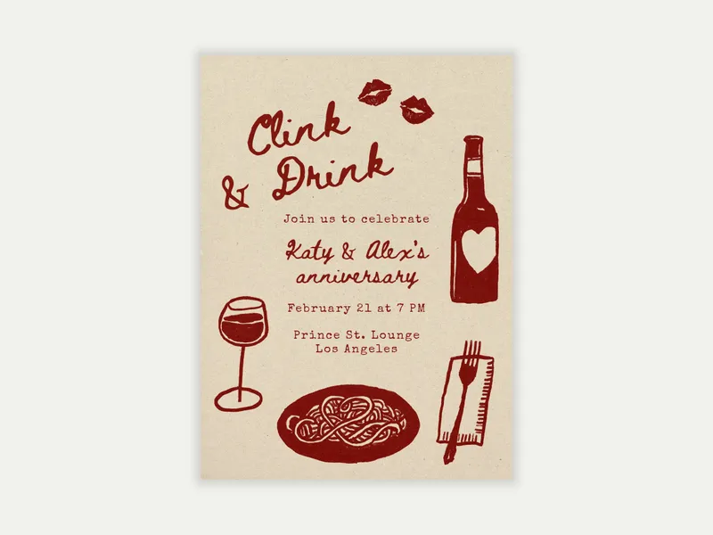 Vino Vibes Invitation free template design