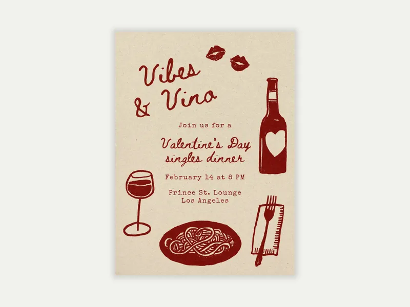 Vino Vibes Invitation free template design