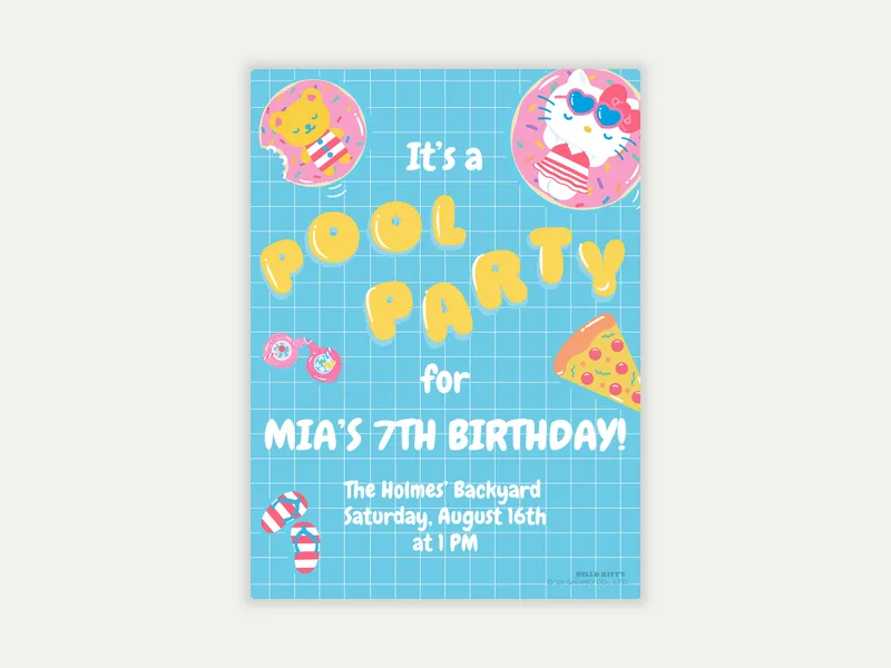 Sanrio’s Hello Kitty: Splish Splash - pool_party - Invitation