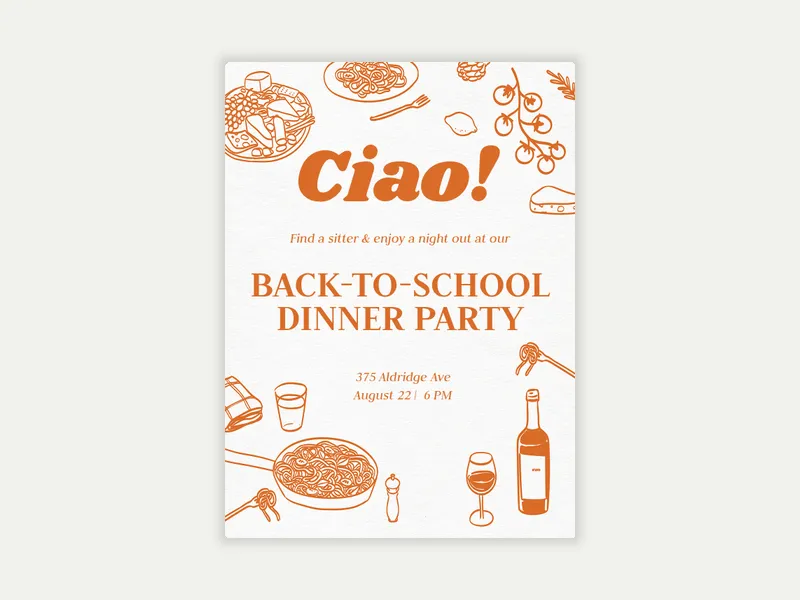 Ciao + Chow - back_to_school - Invitation