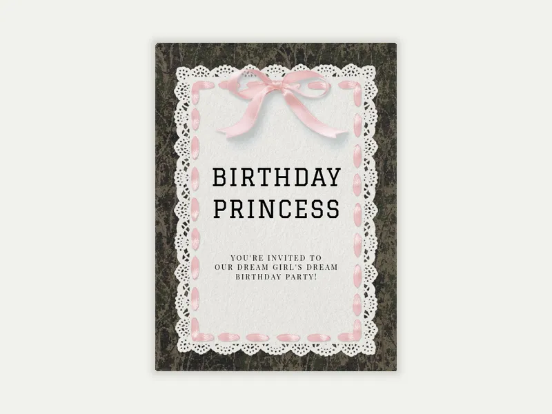 Baby Ribbon Invitation free template design