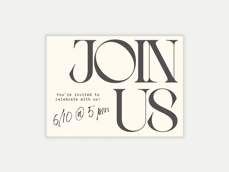 Big Occasion Invitation free template design