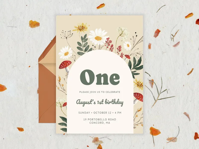 One Cute Mushroom - featured - Invitation