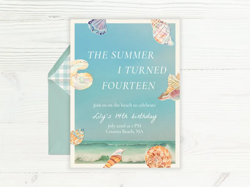 The Summer I... - 14th_birthday - Invitation