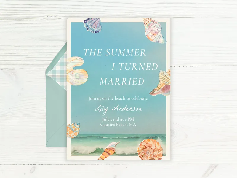 The Summer I... Invitation premium template design