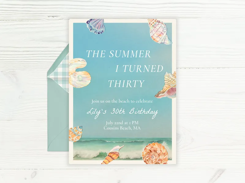 The Summer I... Invitation premium template design