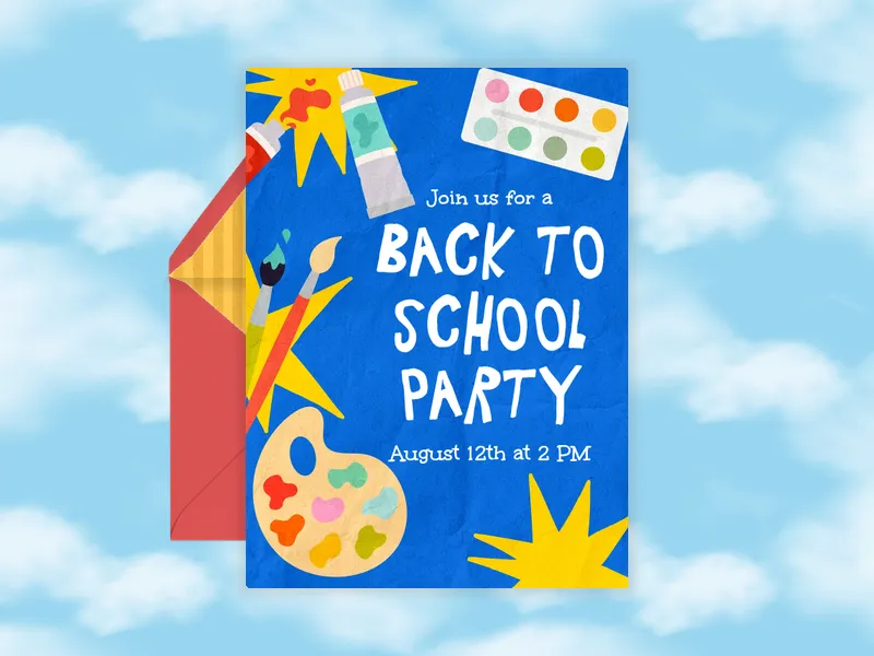 Prepare to Paint Invitation premium template design