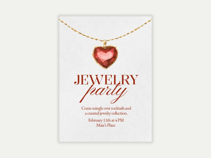 Jewelry Clasp Invitation free template design