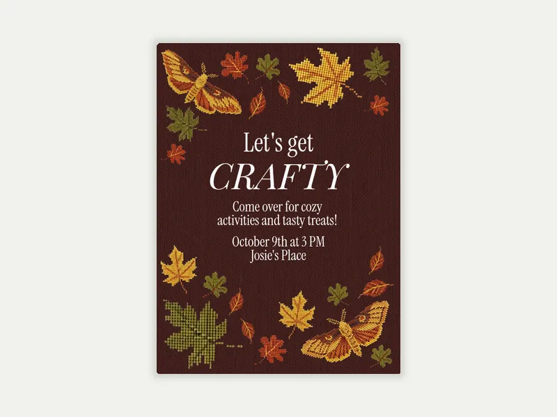 Let's Get Crafty Invitation free template design