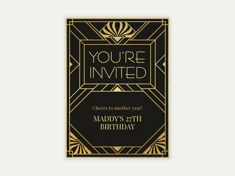 You're Invited Art Deco - adults - Invitation