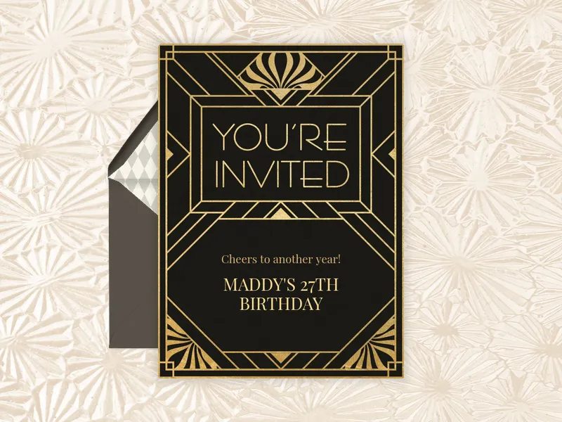 You're Invited Art Deco - birthday_foradults - Invitation